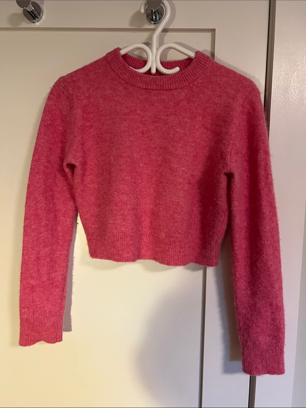 lululemon athletica Pink Cropped Crewneck Sweater